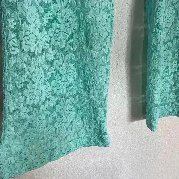 Free People Intimately All Day Lace Floral Sheer Flare Coquette Boho Trousers S - Picture 7 of 10